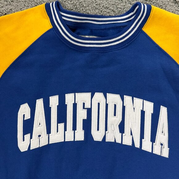 California Blue and Gold Embroidered Sweatshirt - Men's Size L - NY Popular -CAL - Picture 4 of 9